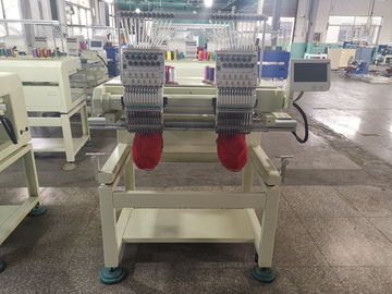 Compact Two Head Embroidery Machine For Garment With Thready Holding System