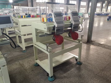 Double Heads Flat Embroidery Machine For Clothing High Precision In Driving